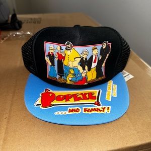 (NWT) Vintage 1992 Popeye and family MGM Grand Block Head Snapback
